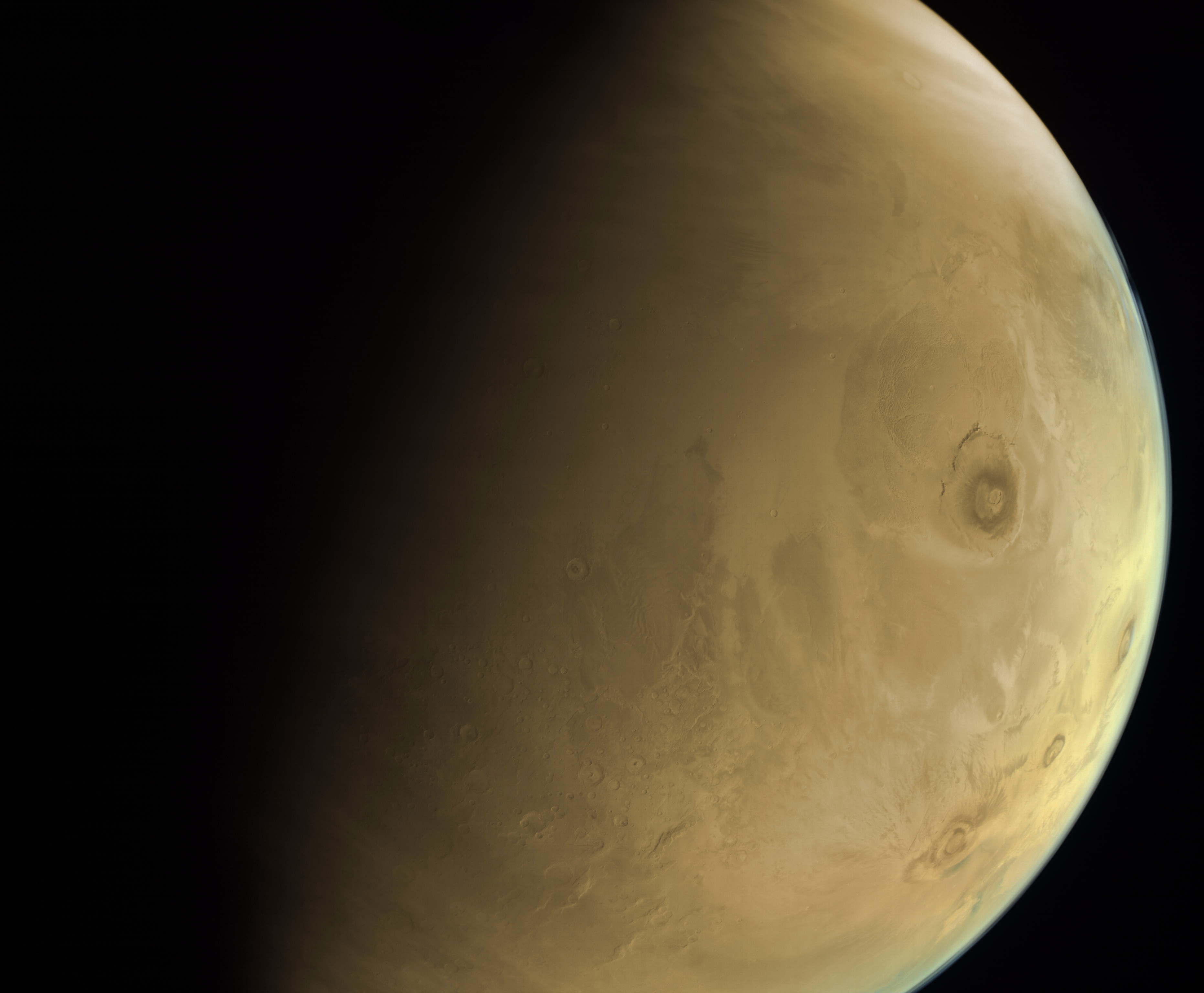 Az Olympus Mons közelebbről